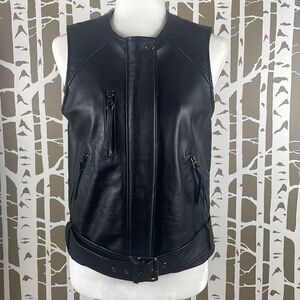 Madewell Leather Moto Vest M